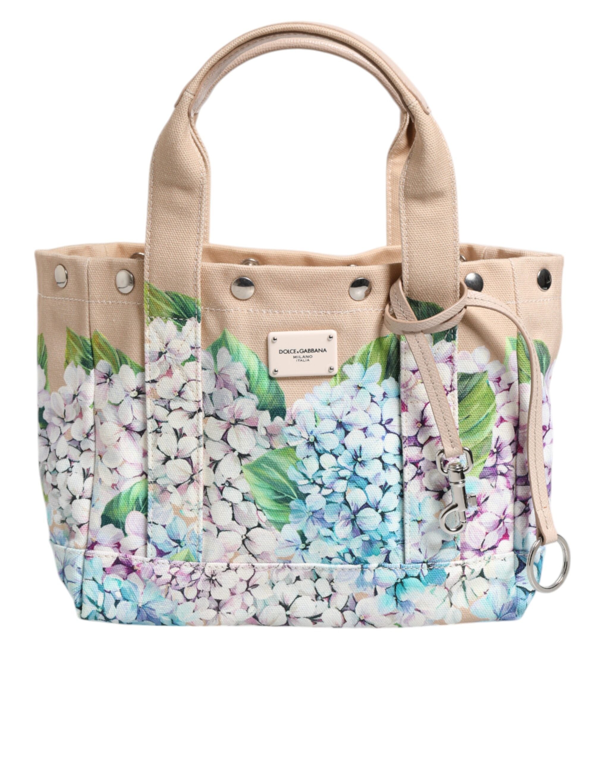 Dolce & Gabbana Çok Renkli Çiçekli Kanvas TANIA Üst Saplı Tote Çanta